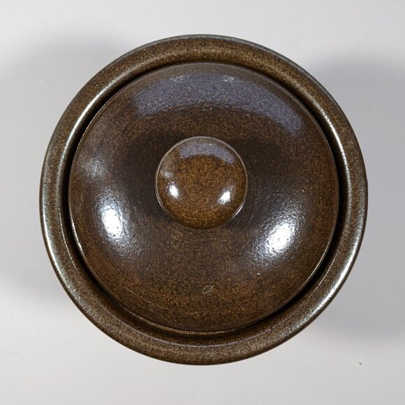 ESLAU DANMARK ~ Tue Poulsen Brown Pot Casserole Baking Pottery Denmark with Lid - Picture 2 of 7